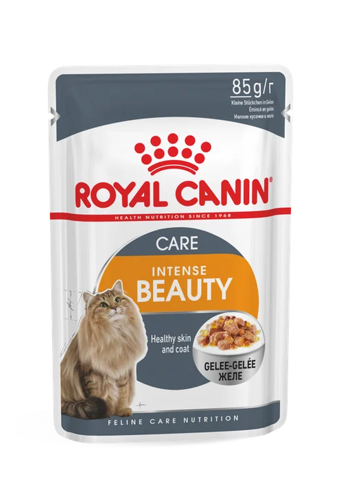 Royal -canin-beauty-intense-jelly Royal Canin Intense Beauty ploni griežinėliai želėje katėms.