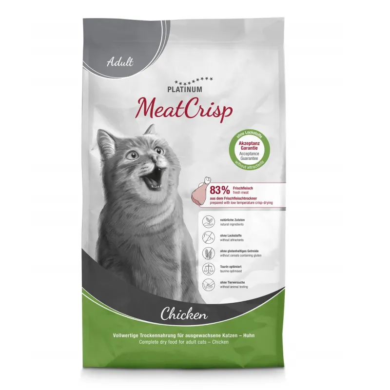Platinum-meatcrisp-adult-chicken-cat Visavertis subalansuotas pašaras suaugusioms katėms su vištiena