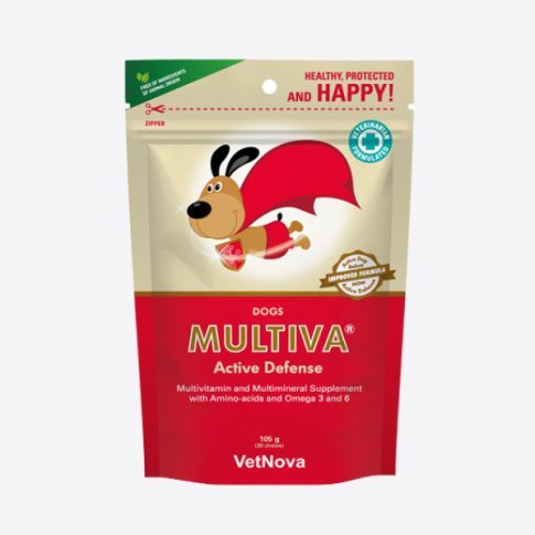 vetnova-multivadog-active-defence Multiva Active Dog papildai imuninei sistemai šunims.