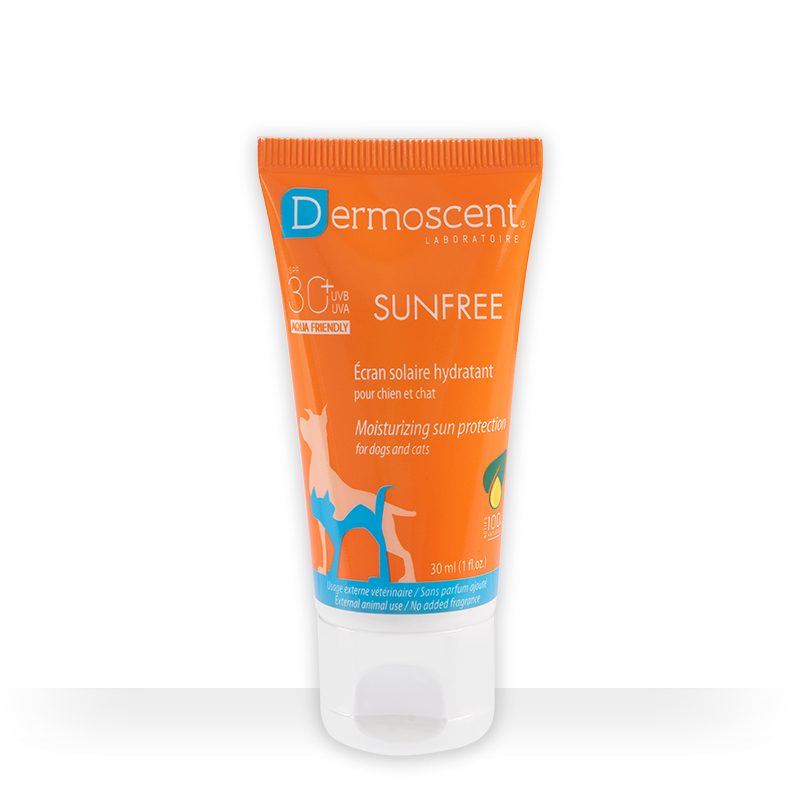 dermoscent-sunfree-cream Dermoscent Sunfree apsauga nuo saulės šunims ir katėms.