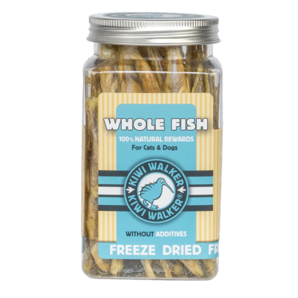 kiwi-whole-fish-for-cats-dogs-freeze-dried Kiwi Walker liofilizuoti skanėstai -visa žuvis .